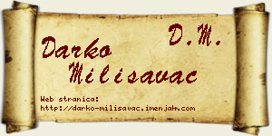 Darko Milisavac vizit kartica